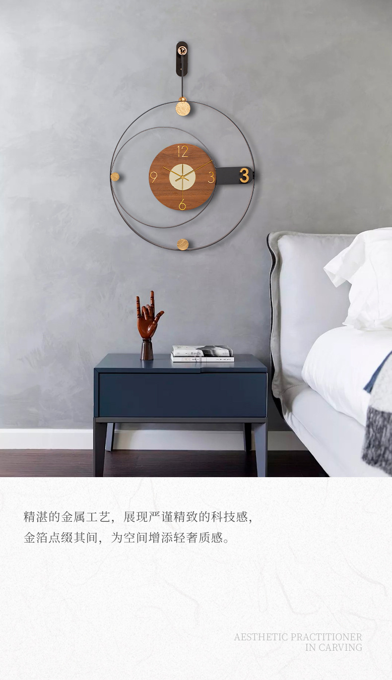 Fuxiao decoración del hogar luz nórdica relojes de pared de lujo para la sala de estar influencers para el hogar relojes de comedor modernos relojes de pared creativos relojes de pared pic 8