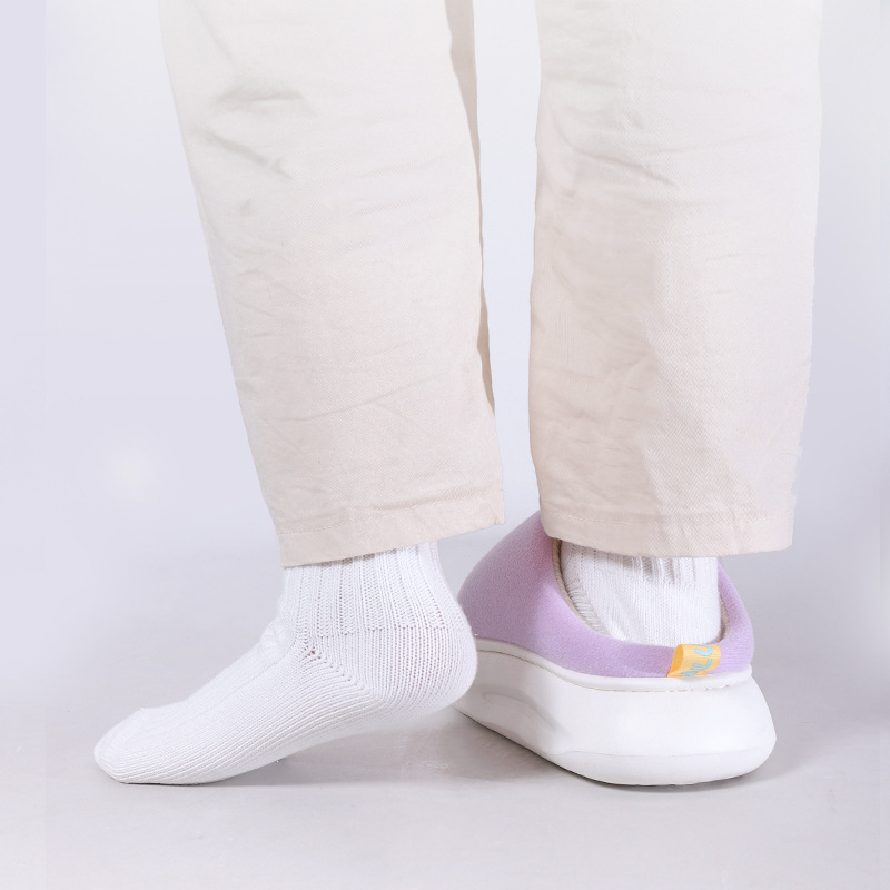 Wholesale of new autumn and winter home indoor and outdoor latex-filled cotton slippers for women, durable couple cotton slippers for men pic 12