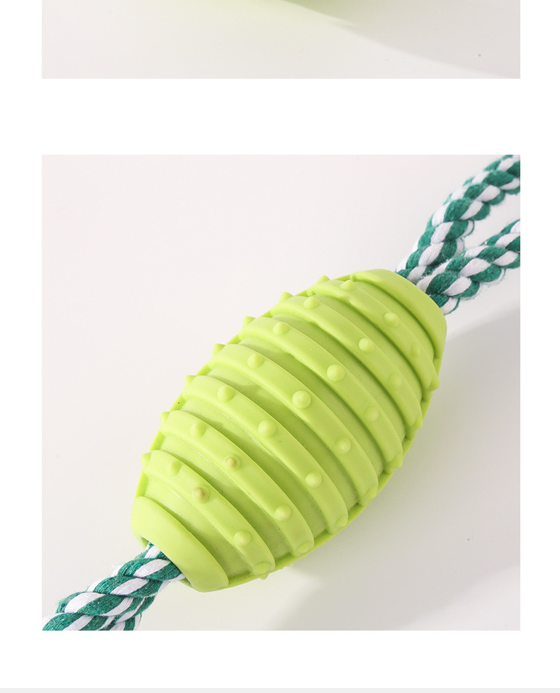 Cross-border dog teething toy rope, large knot, pet deodorizing TPR biting rubber, teeth cleaning and relieving boredom cotton rope ball pic 14