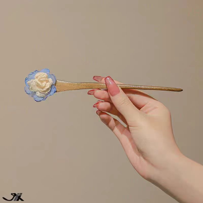 Dried flower hairpin, new Chinese-style high-end hairpin, wooden hairpin for women, ancient-style Hanfu headwear, Chinese-style walking hairpin pic 8