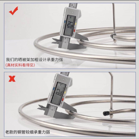 Wholesale of multi-functional stainless steel circular clothes hangers, hollow spiral clothes hangers, bed sheet drying, quilt cover drying and rotating drying racks pic 8