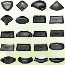 加厚仿竹编盘火锅餐具异形盘商用小吃碟干果零食盘子烧烤菜盘详情25