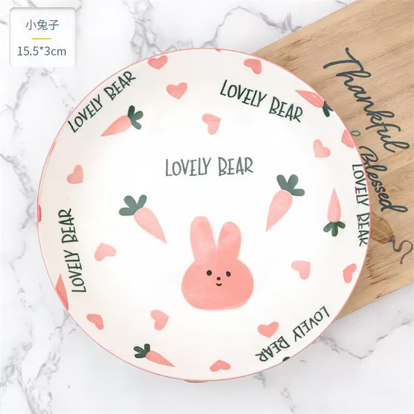 6.25-inch ceramic plates, first-grade round plates, ceramic fruit plates, bowls, plates, rice plates, tableware, vegetable basins, Yiwu products pic 48