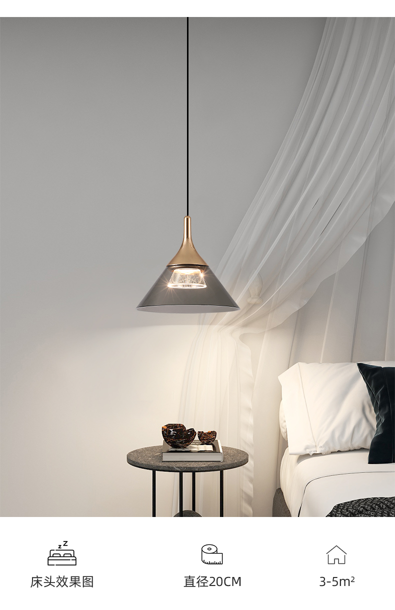 Candelabro de cama moderno simple ligero lujo minimalista influencers dormitorio estudio comedor bar largo cable elevable candelabro pequeño pic 8