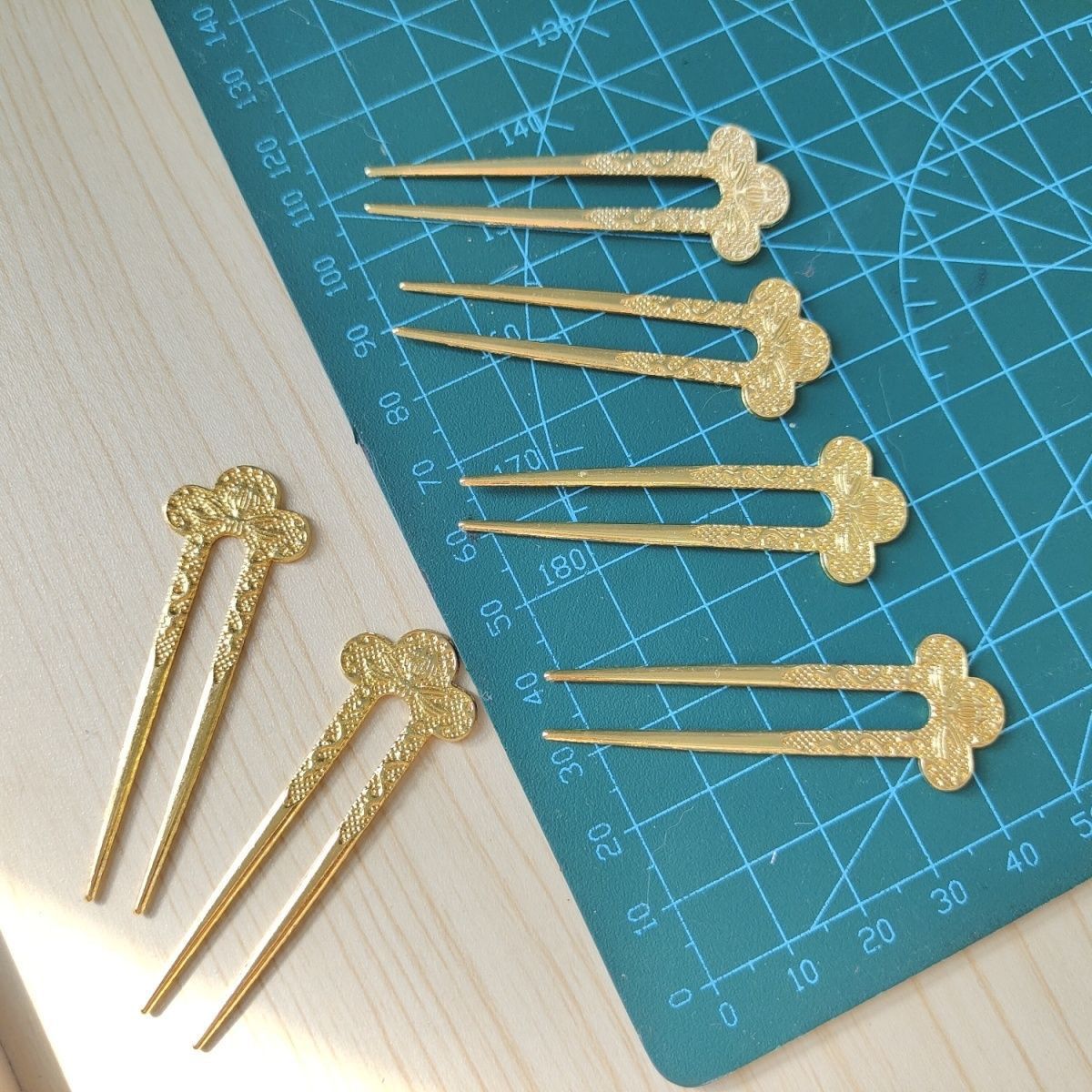 宫廷花纹合金u型汉服小发簪国风妆点发饰简约古风u钗百搭唐风头饰详情4