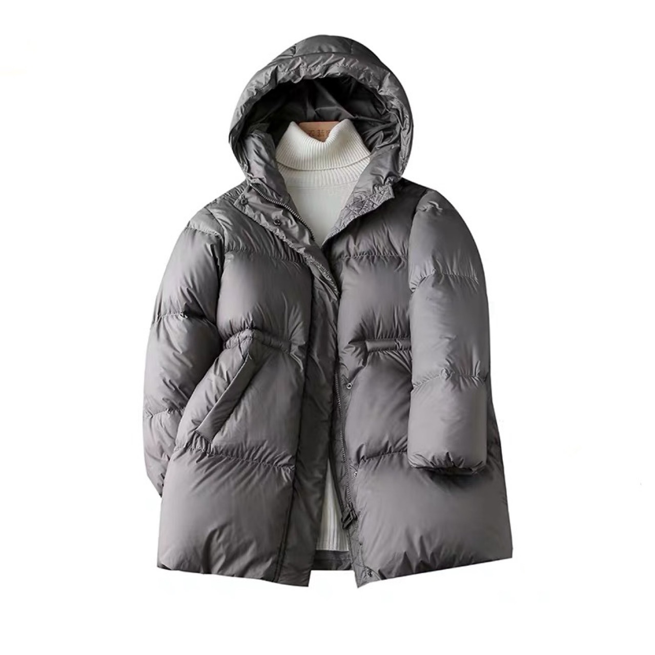 XG1613 Goose down style slimming and waist-cinching down bread dress for women in autumn and Winter 2022 New pic 31