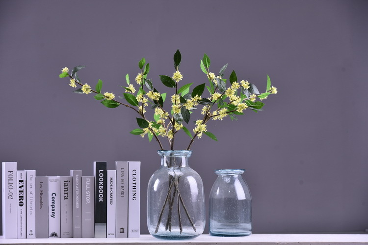 Wholesale artificial yellow osmanthus and laurel, green landscape garden artificial trees, decorative golden osmanthus leaves, home, hotel and homestay artificial flowers pic 10