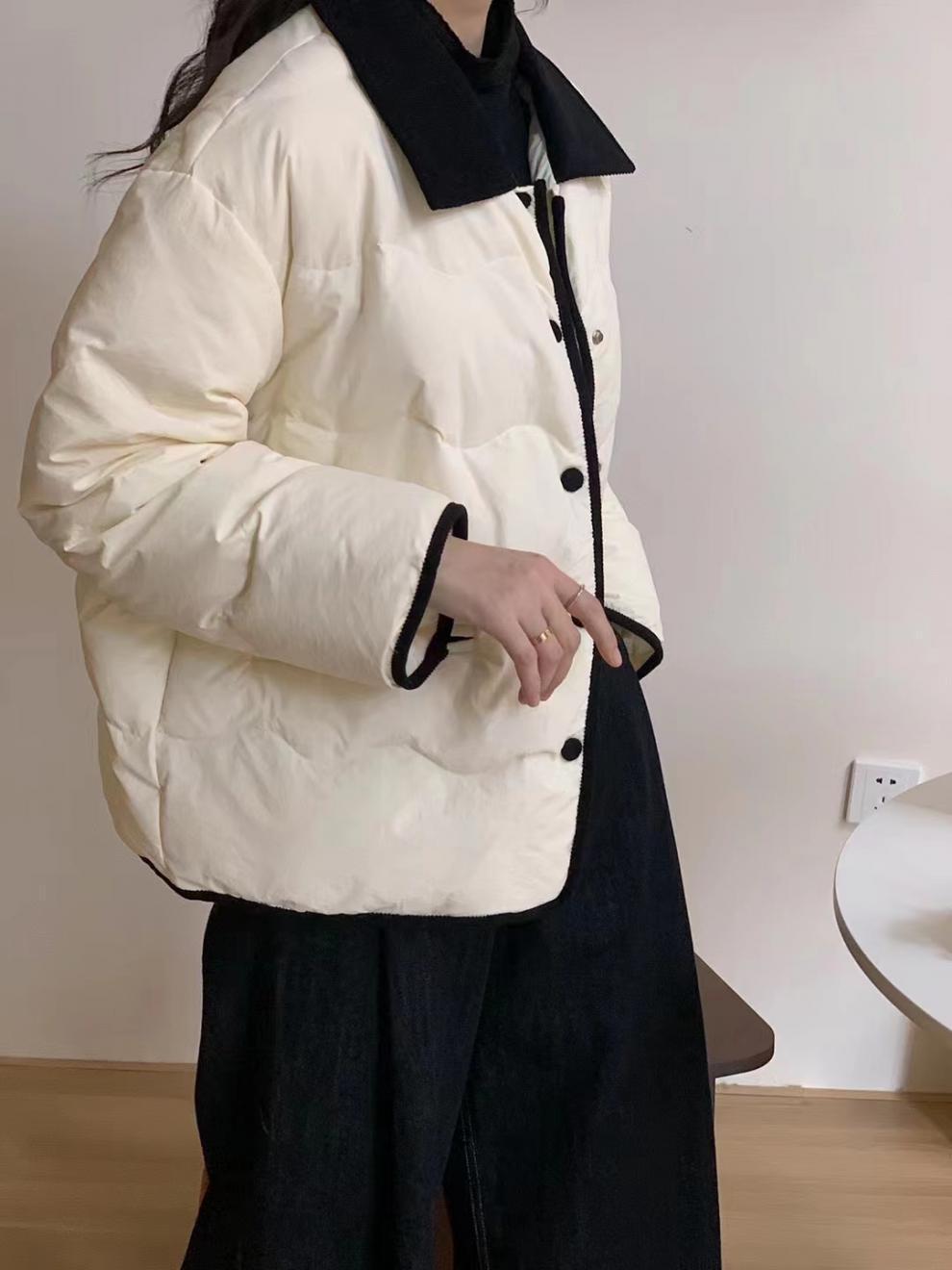 Lapel Dongdaemun light down cotton-padded jacket for women, short chanel-style cotton-padded jacket, casual coat for winter pic 14
