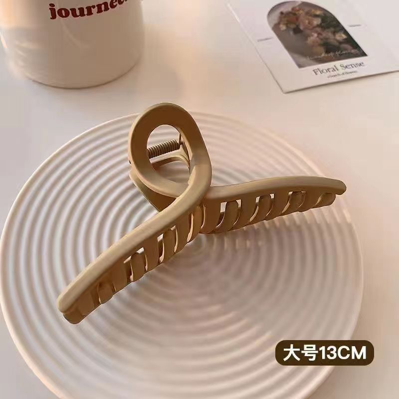 ins简约高级感鲨鱼夹抓夹毛毛夹子磨砂毛绒义乌厂家方形详情20