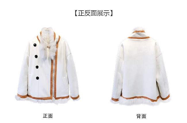 A 20-year new winter all-in-one rabbit fur coat for women, a fashionable and versatile two-wear jacket pic 2