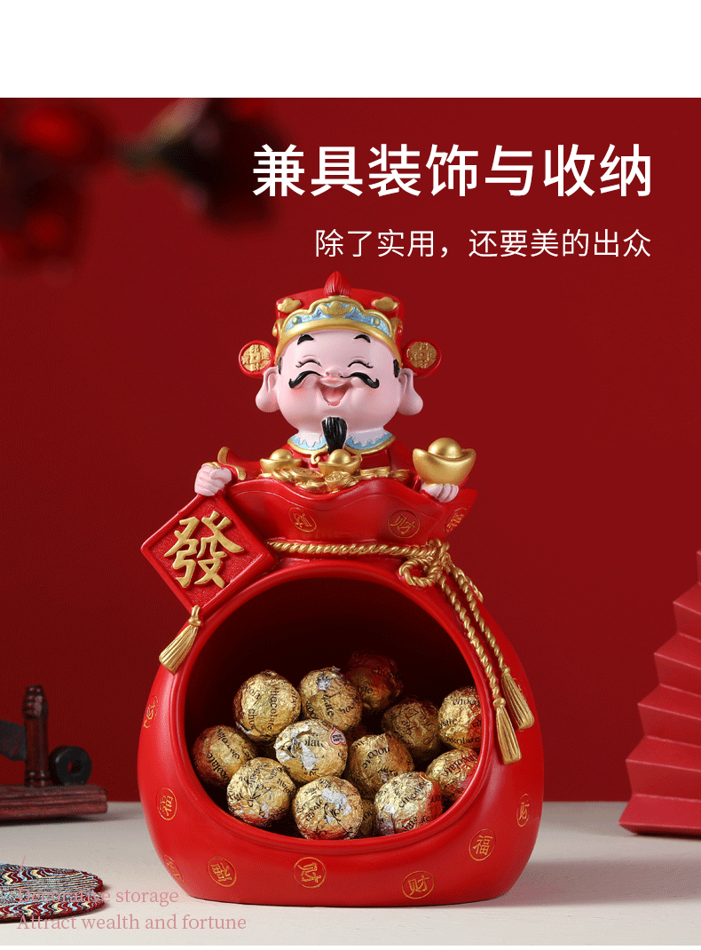 Creative home decoration items for the God of Wealth, high-end gifts for moving into a new home, and gifts for opening a store pic 9