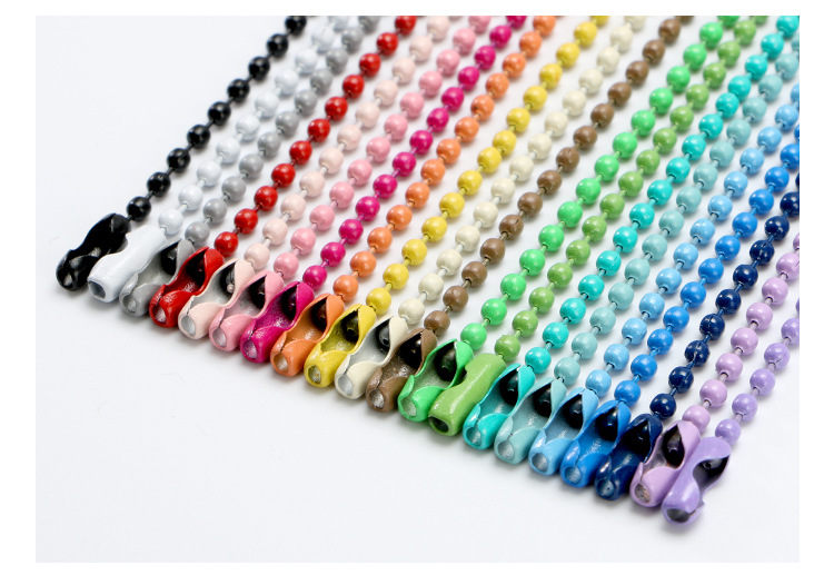 100 pieces of diy jewelry accessories in stock, including colored bead chains, metal chains, round bead chains, lacquered pearl chains, keychain chains, etc pic 15