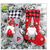 Christmas stocking series, Christmas stockings, dancing dolls, fences, Santa Claus, snowmen, gift stockings, candy stockings pic 6