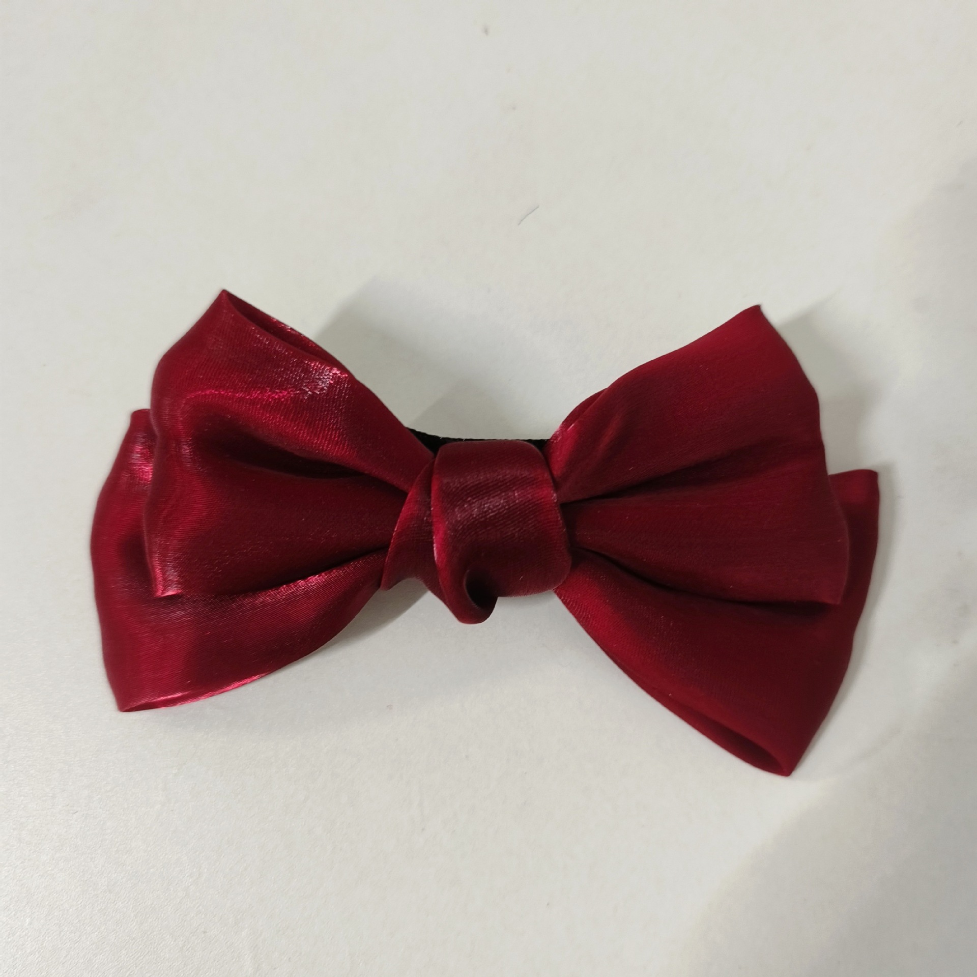 超仙人鱼姬蝴蝶结珠光缎面蝴蝶结发夹13cm儿童发夹后脑勺森系顶夹详情8