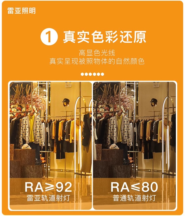 cob轨道射灯酒店壁画服装店吊杆明装射灯led灯筒灯家用导轨聚光灯详情5