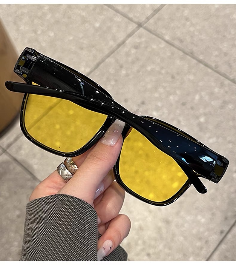 近视套镜便携二合一墨镜防紫外线开车遮阳方框两用太阳镜一件代发详情12