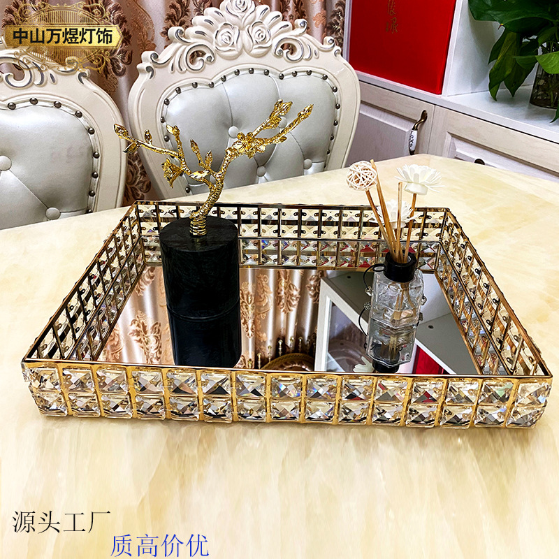 跨境家用零食糖果托盘穆斯林节日用品餐盘铁艺长方盘果盘家居装饰详情3