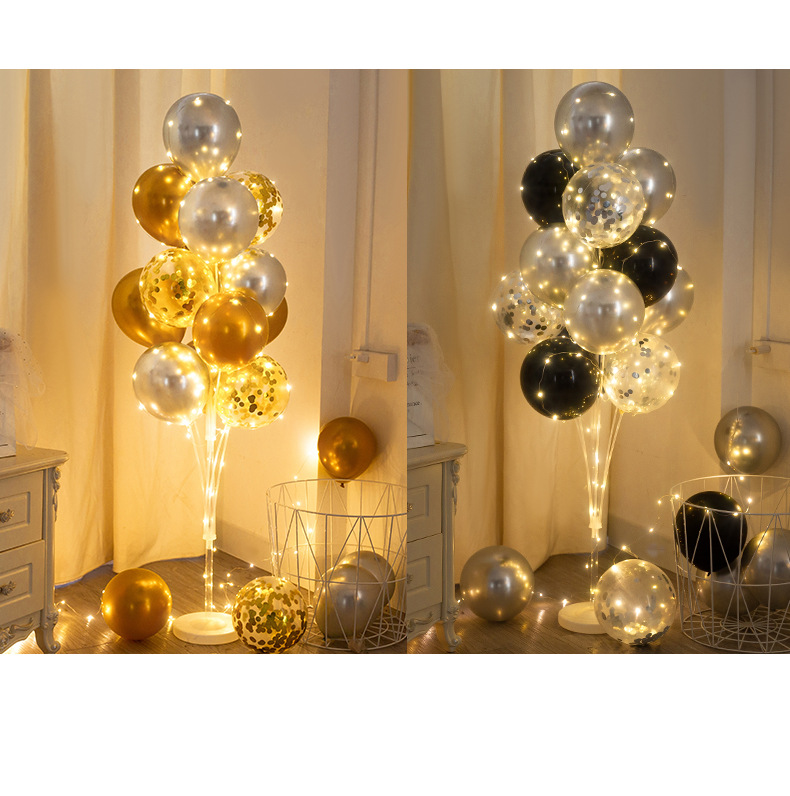 生日装饰发光气球13球派对宝宝周岁支架桌飘立柱气球场景布置详情8