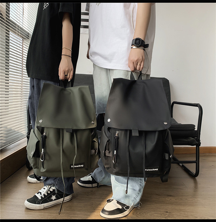 批发机车大容量防水学生书包新款双肩包跨境背包高级感潮牌休闲女详情20