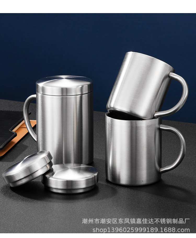 316不锈钢马克杯双层隔热杯办公室儿童杯子咖啡杯304不锈钢水杯详情18