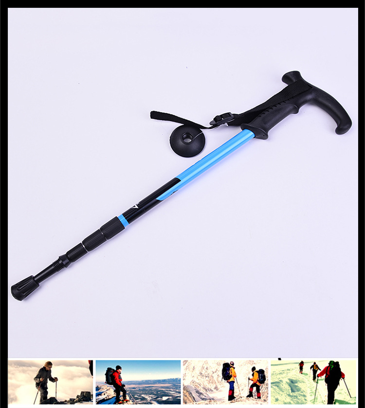 铝合金老K四节避震轻量级登山杖拐杖徒步双用手杖户外用品详情14