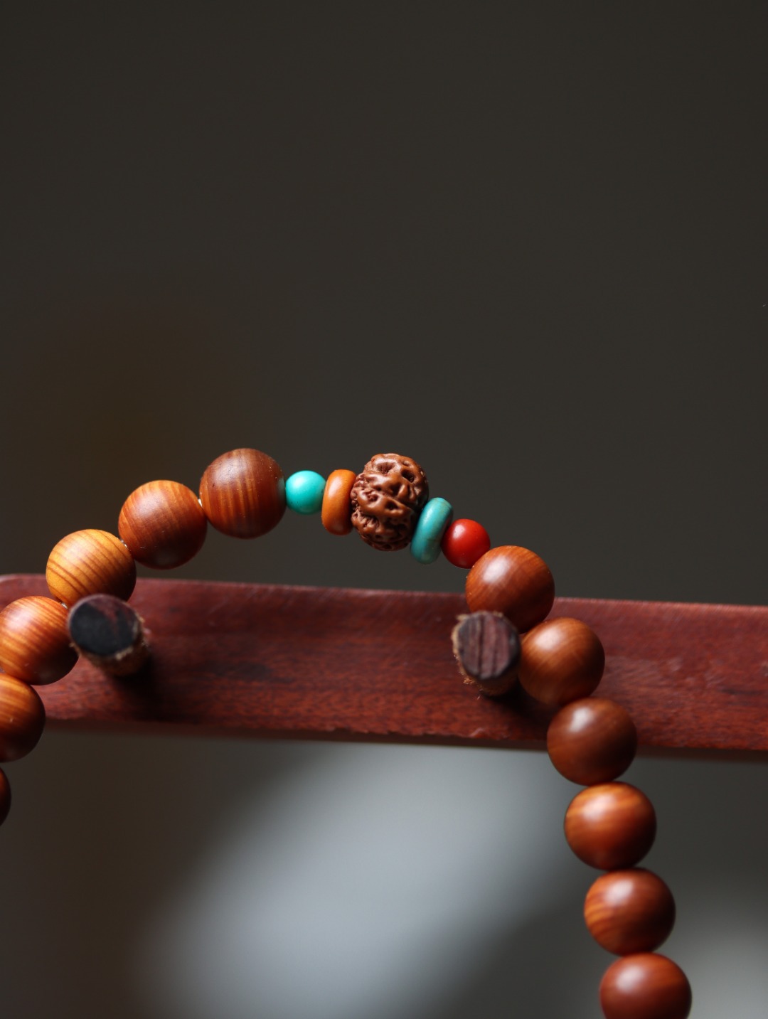 双圈陈化太行崖柏莲花文玩手串佛珠玛瑙黄杨手链男木diy蓬配女士详情6