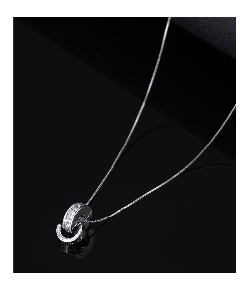 简约森系气质项链女颈链脖子饰品韩国锁骨链学生短款镶嵌水钻吊坠详情10