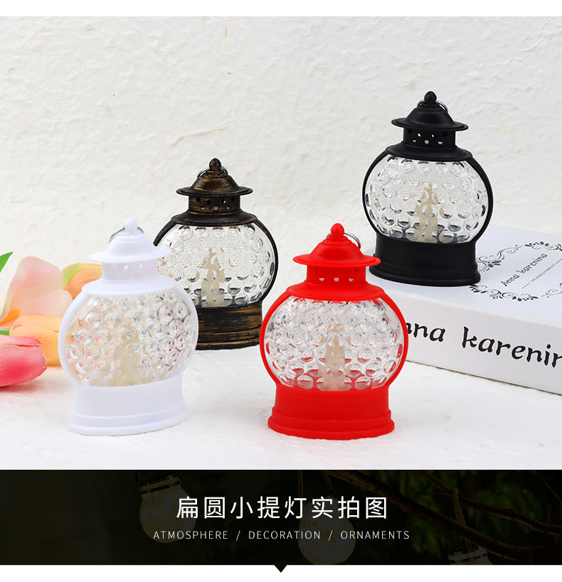 Retro small oil lamps, plastic creative candles, wind lamps, led decorative handicrafts and ornaments pic 6