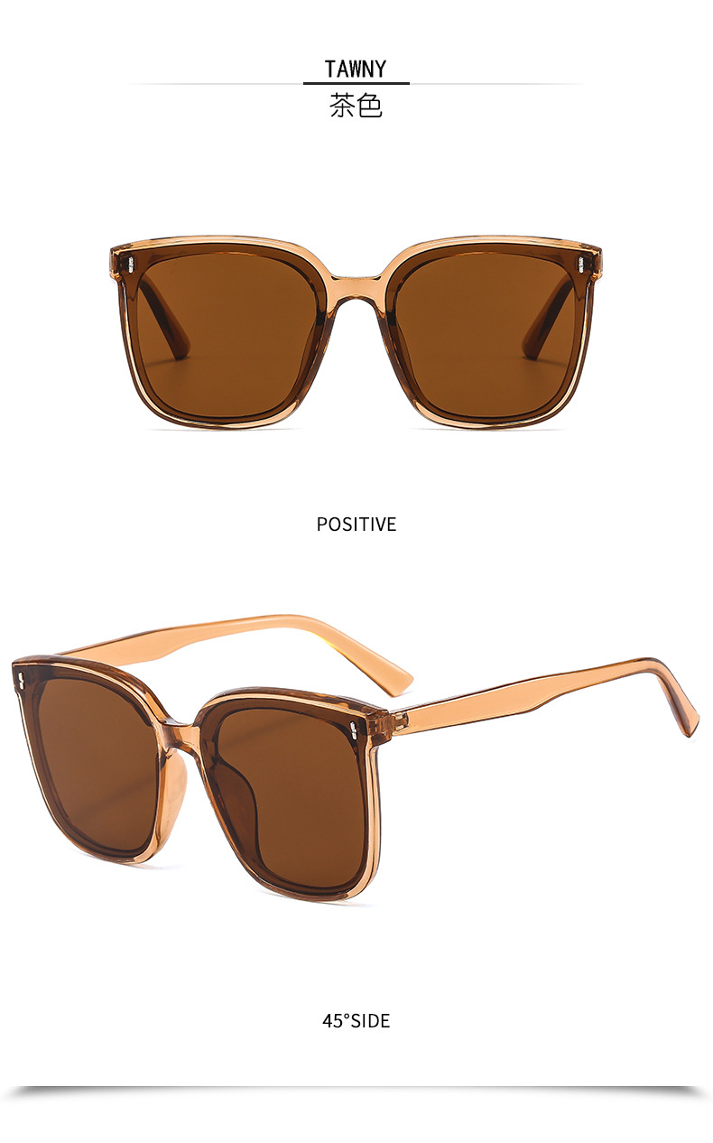 New sunglasses for women, the same large-framed sunglasses as Douyin influencers, Korean style trendy street style, vertical stud glasses for men, 808 pic 17