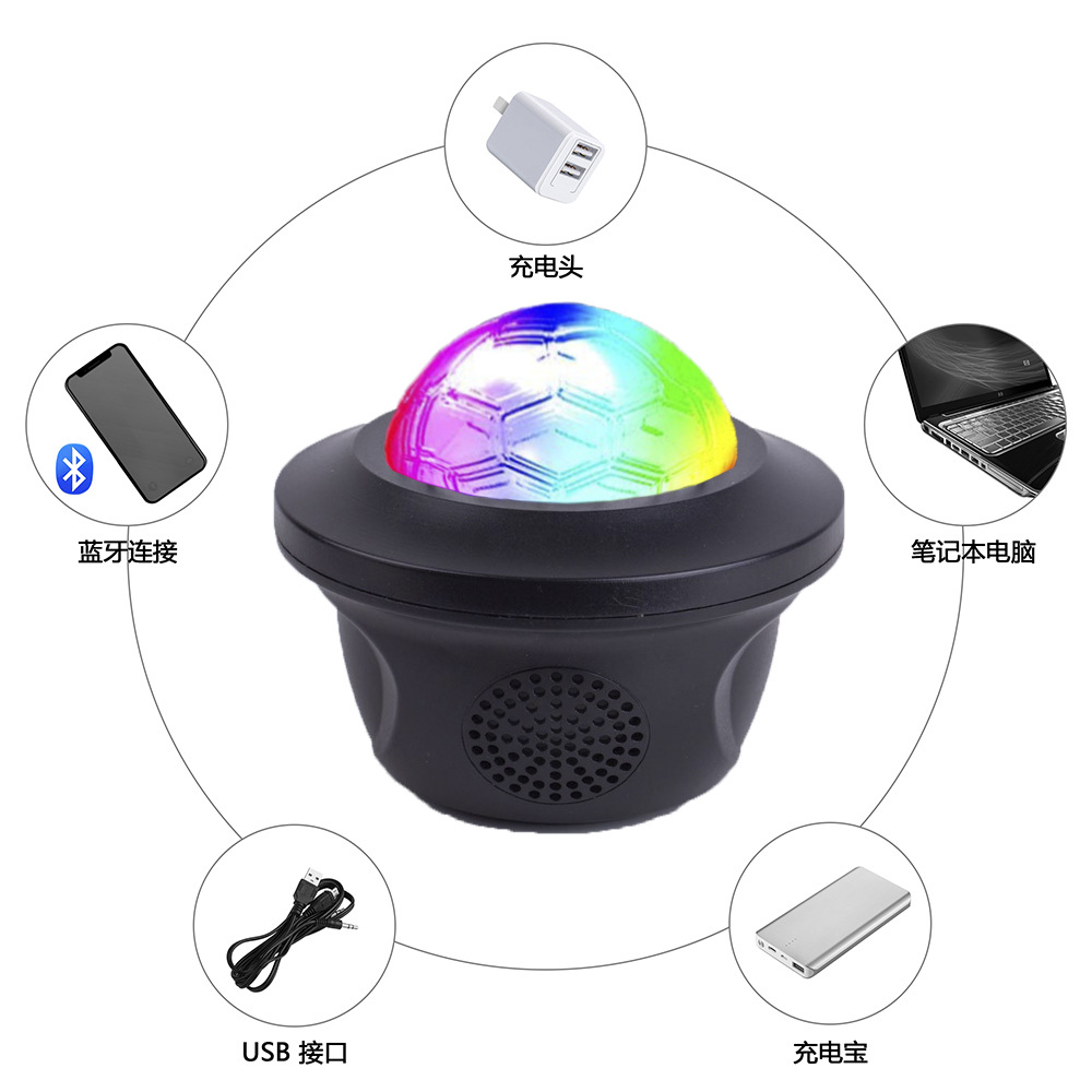 Starry sky light, projection light, water ripple light, laser light, ambient night light, charging Bluetooth speaker, bar KT pic 5