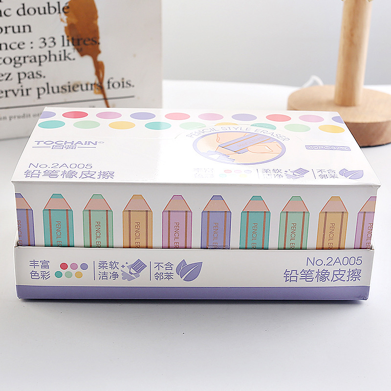 创意个性铅笔造型圆形橡皮擦 小学生专用得干净不留痕少屑 其他分类学习用品详情6