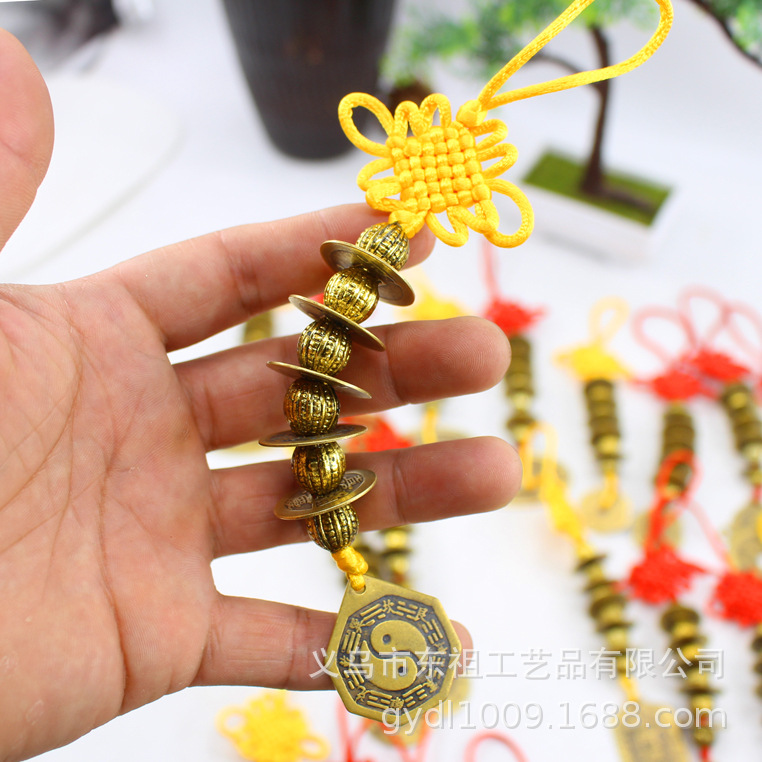 Genuine copper coins, Arhat beads, Five Emperors coins, copper coins, woven Five Emperors coins, pendants, copper coin craftsmanship, hanging signs, and Eight Trigrams plate manufacturers pic 19