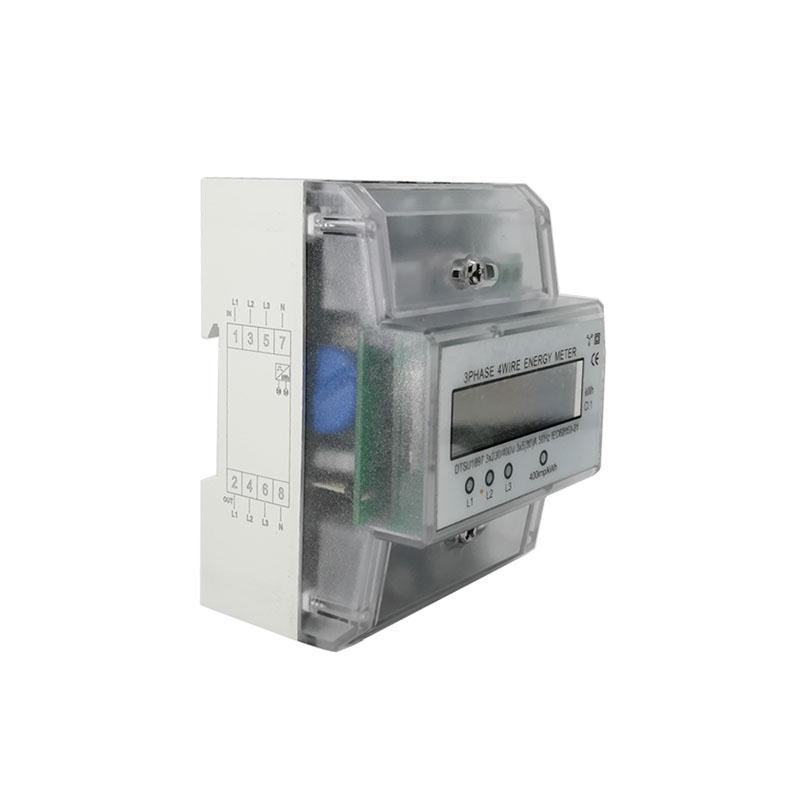 Rail-mounted three-phase four-wire multi-functional energy meter, 380v industrial energy meter, electronic active liquid crystal energy meter pic 4
