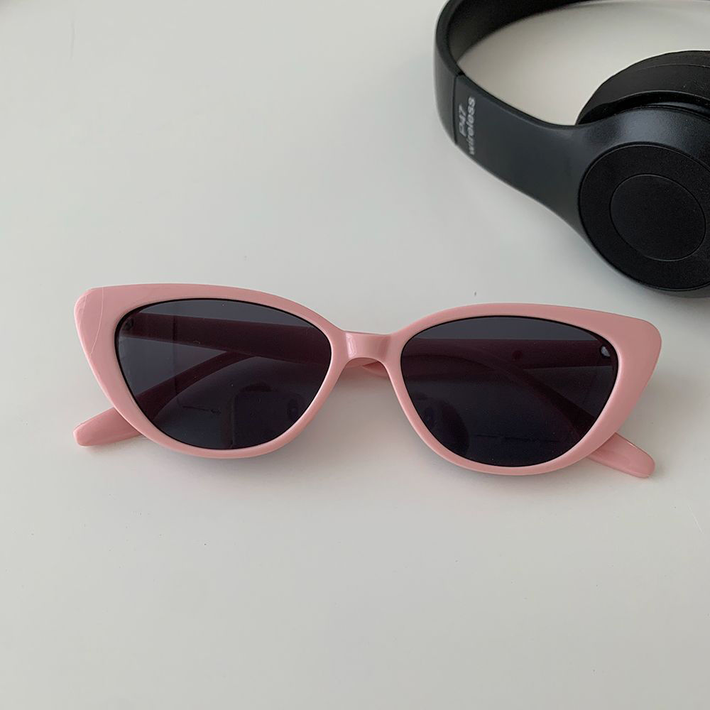 韩国ins小众高级感复古百搭猫眼粉色墨镜女防晒显脸小框太阳眼镜详情5