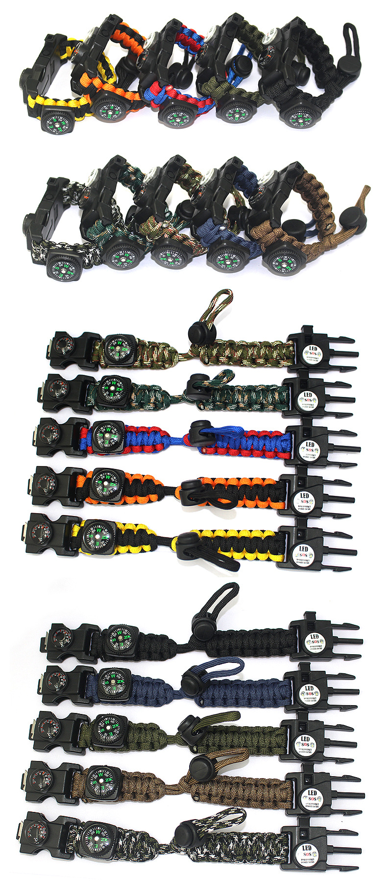 Wholesale outdoor products, hand-woven umbrella rope bracelets, survival magnesium rods, flint tool cards, wristbands pic 10