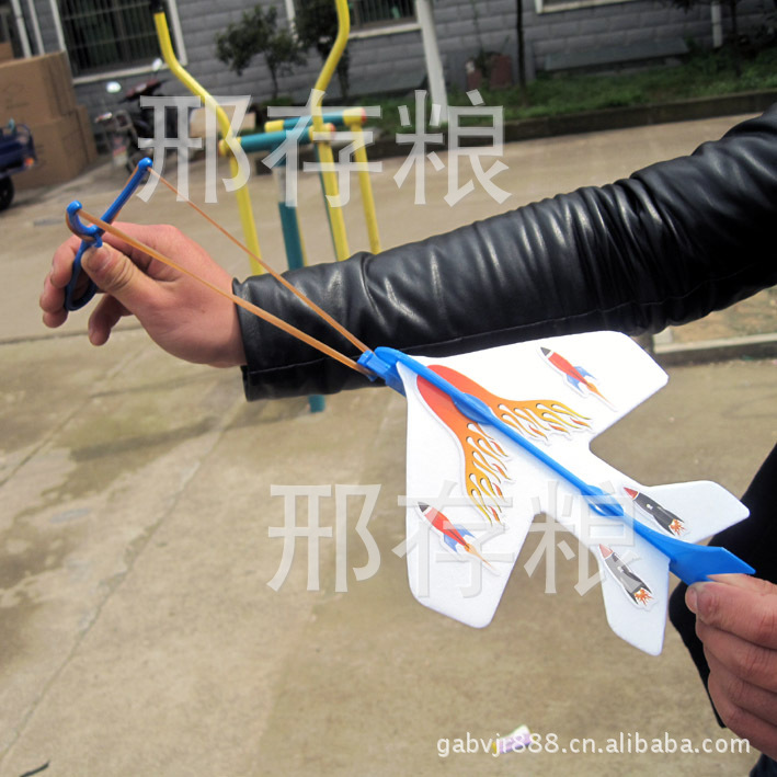 Catapult aircraft model, flash elastic spinning aircraft technology small production, luminous elastic aircraft toy pic 9
