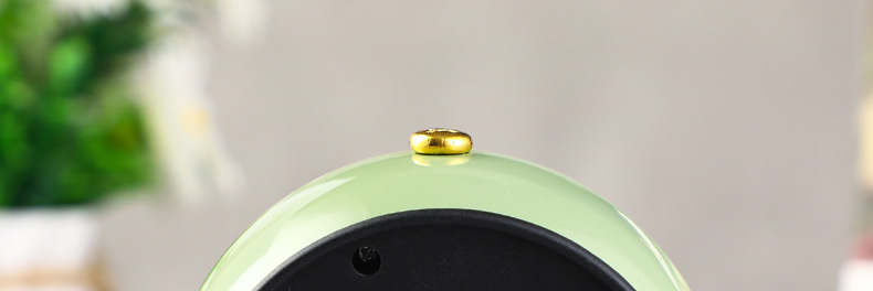 跨境热卖 创意闹钟圆环底座复古床头座钟静音带夜灯学生风闹钟详情18