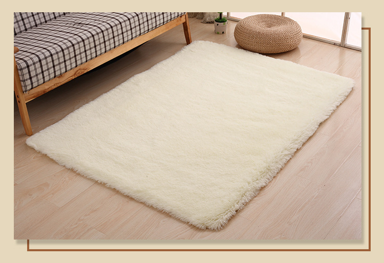 简约现代长毛客厅地毯 丝毛地毯4.5cm卧室床边榻榻米地毯详情12