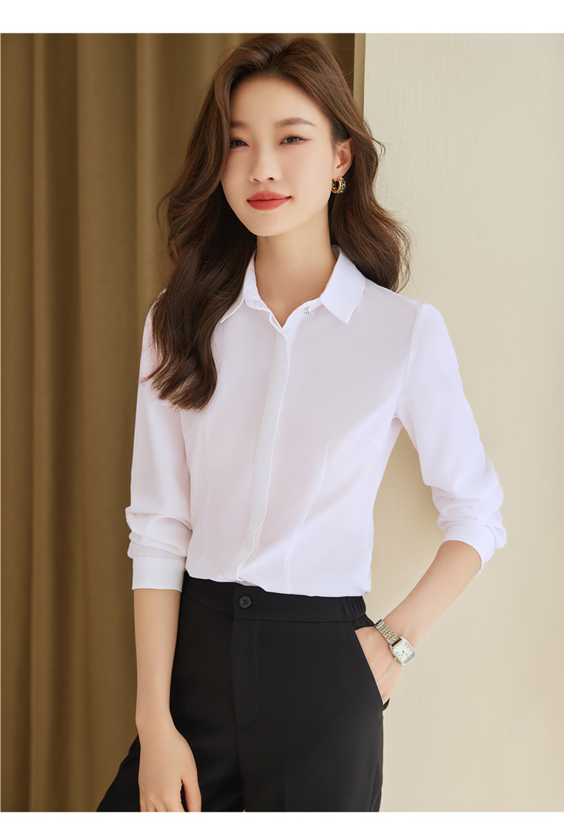 秋装新款女式职业白衬衫长袖面试办公室商务白领上衣女衬衣批发详情53