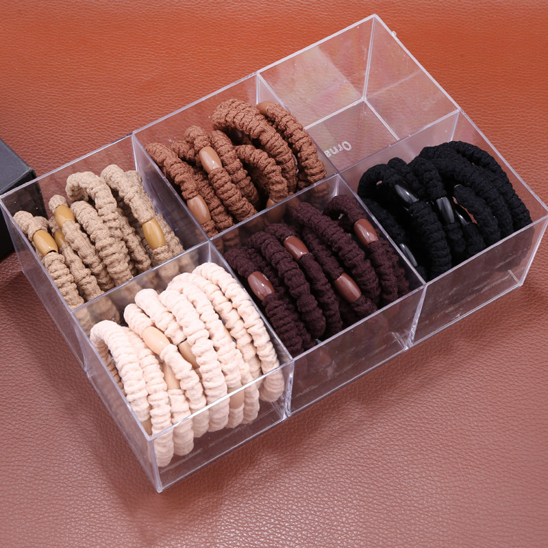 Simple and sweet Japanese and Korean version pleated coffee-colored hair bands, milk tea-colored rubber bands, student fashionable hair tie accessories pic 3