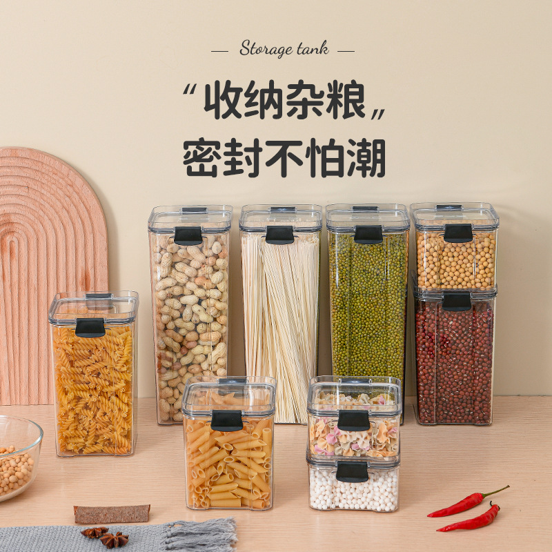 Six-compartment kitchen sealed spice storage box with handle, transparent dried fruit snack plate, large-capacity refrigerator fresh-keeping box pic 8