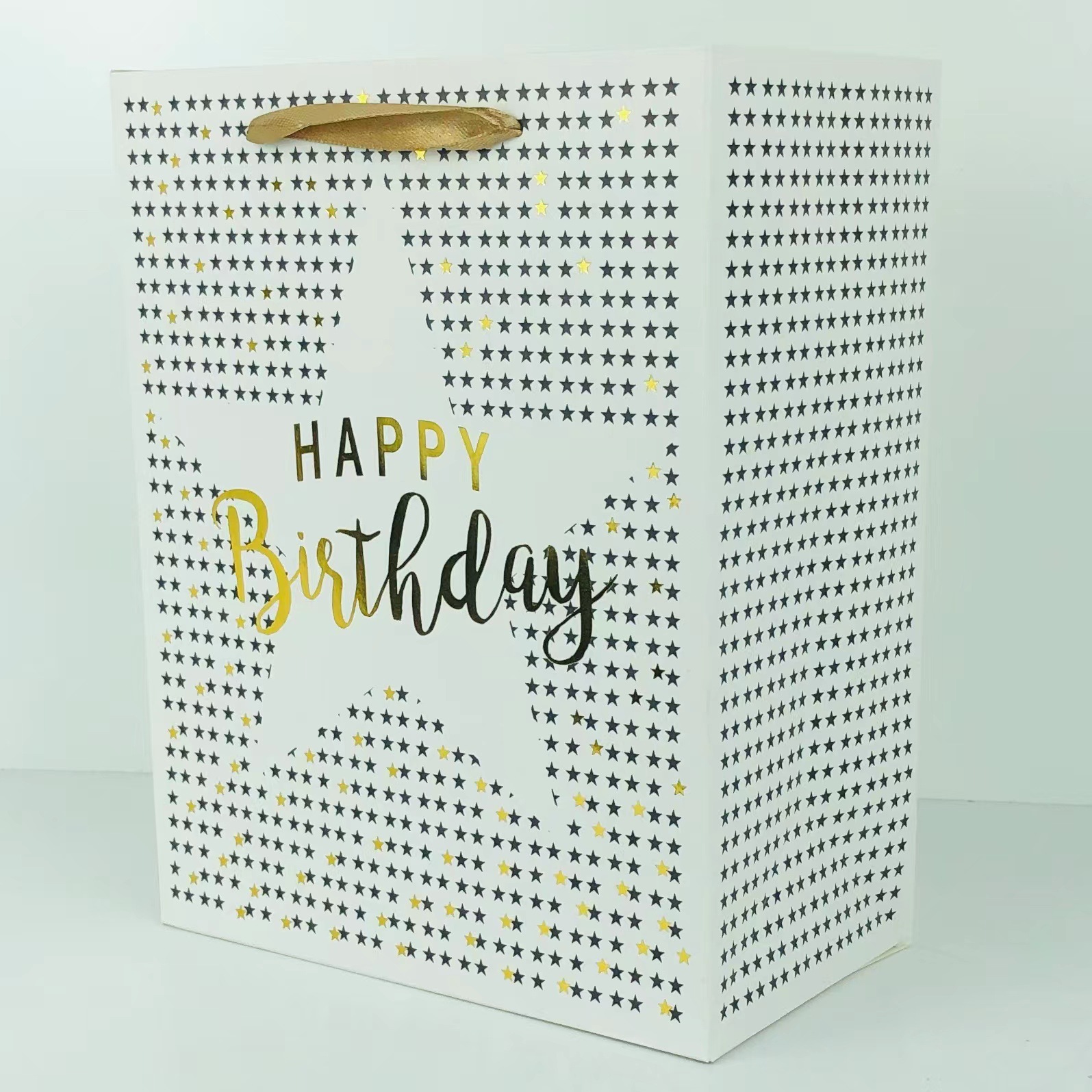 In-stock gilded BIRTHDAY HAPPY BIRTHDAY five-pointed star element tote bags, gift bags, shopping bags, cross-border special pic 7