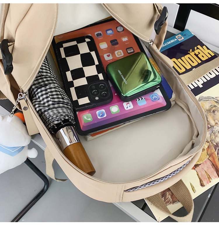 2023 fashionable student backpack, Japanese style Instagram simple Korean version backpack for junior high school, senior high school and college students pic 35
