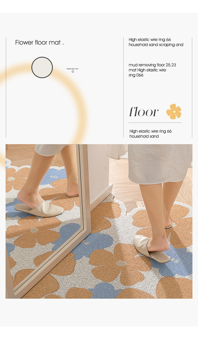 小清新入户门地垫进门耐磨防滑脚垫可裁剪地垫家用玄关大门口地毯详情14