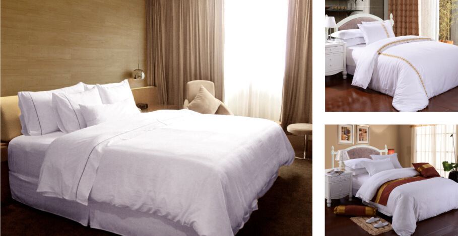 Shefan Hotel Supplies Pure white all-cotton brocade hotel bedding factory direct sales pic 9