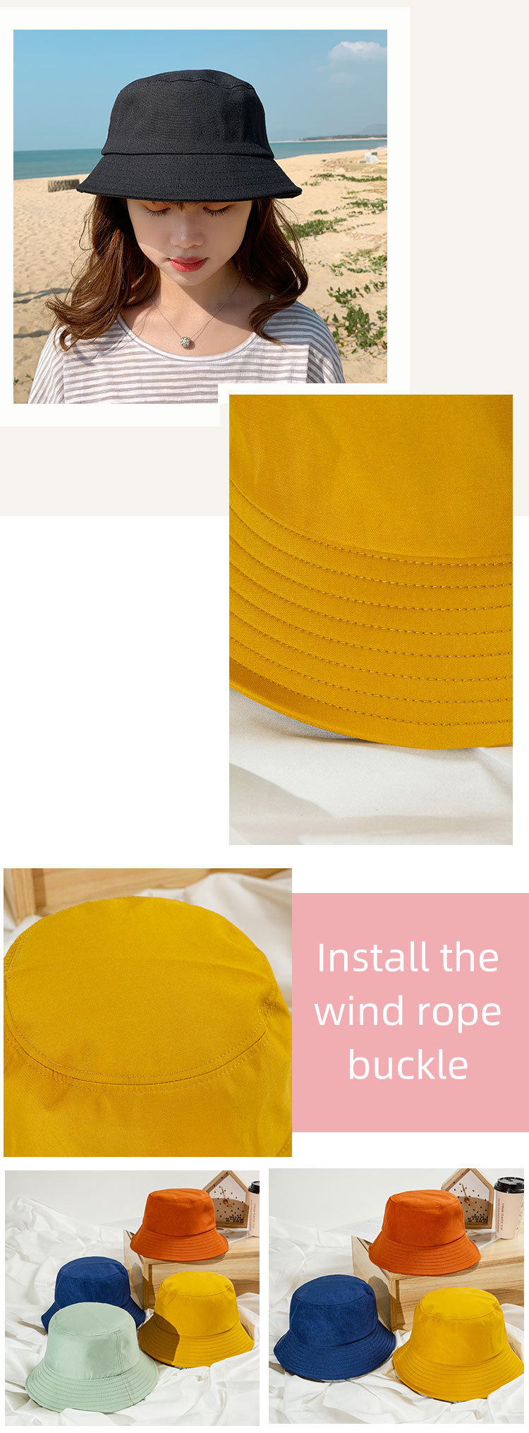 Light plate fisherman hats for men and women, Korean student style, Japanese basin hats, couple style hats, trendy summer sun protection and shade hats pic 4