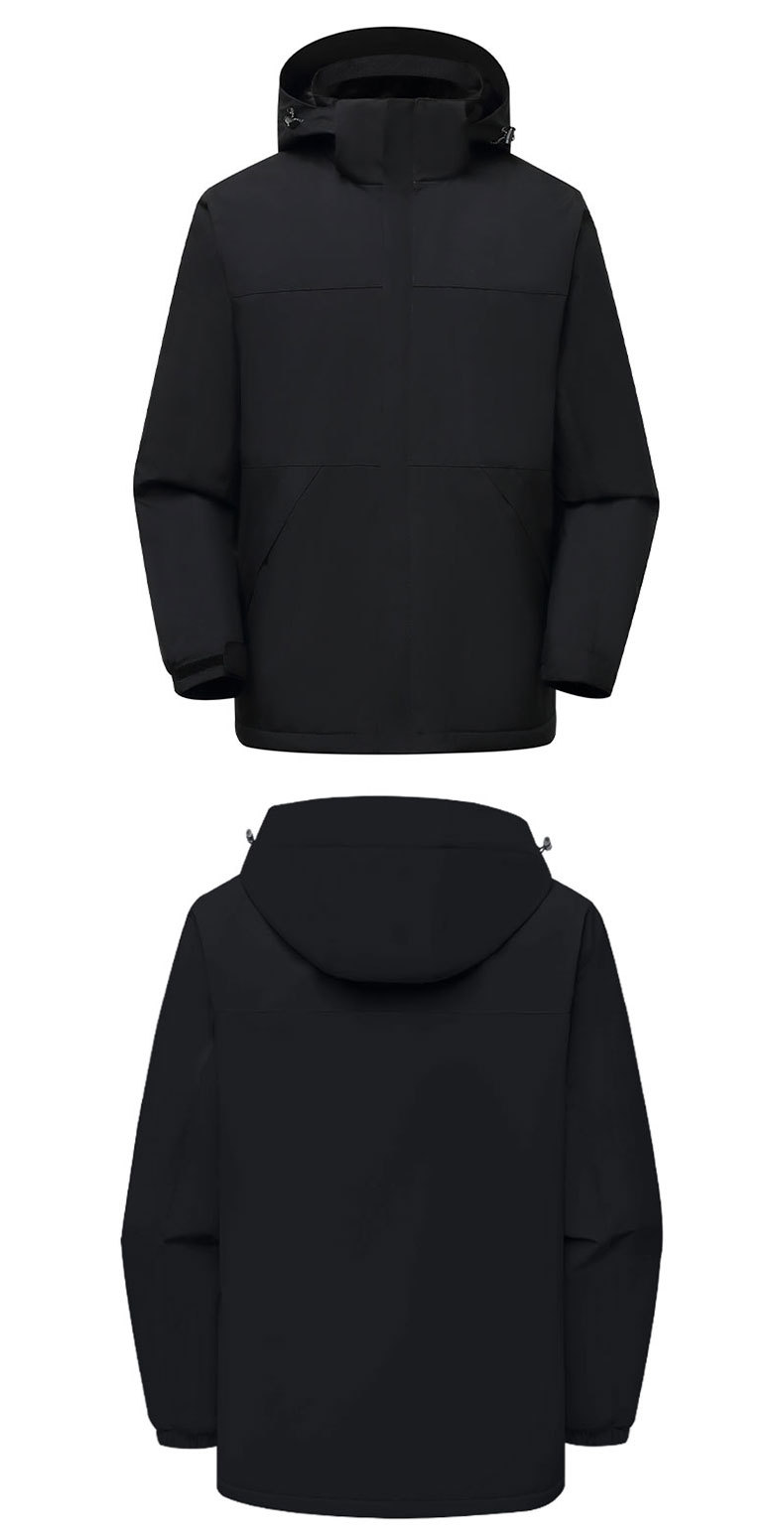 冬季一体冲锋衣工作服定 制logo加绒保暖刺绣户外团体活动服制图详情4