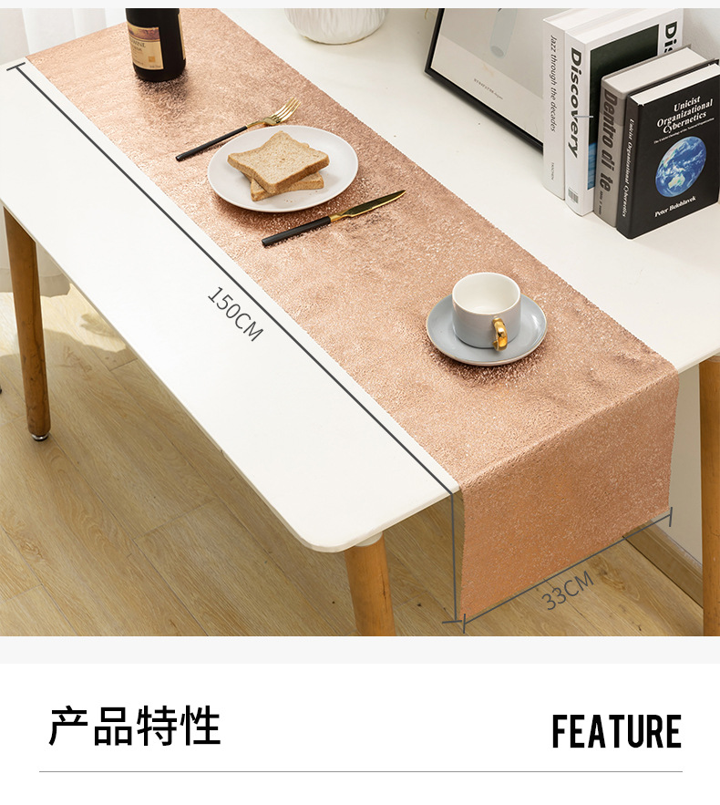 pvc hollowed-out table flags, gold-embossed placemats, heat-insulating table MATS, red silk Western placemats for cross-border Amazon restaurants pic 3