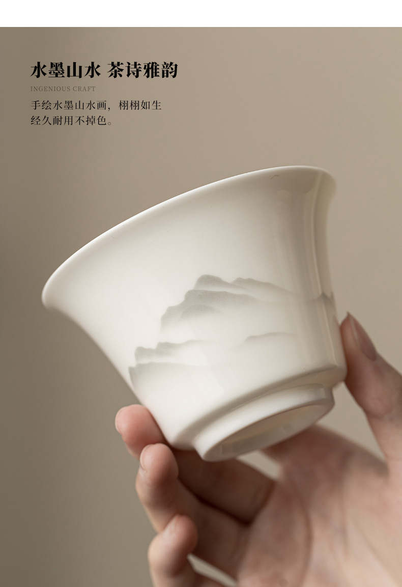 Sheep fat jade travel tea set, outdoor portable tea set, conference and event souvenirs, as a gift for customers pic 15