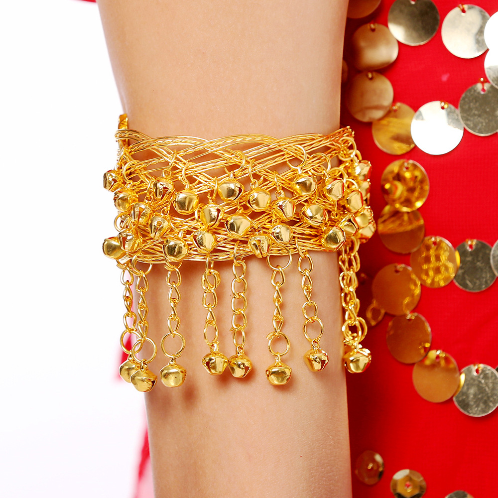 肚皮舞台手链民族舞金属铃铛臂链服装铃铛臂环印度舞蹈表演出配饰详情9